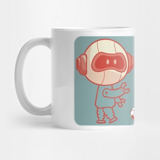 Robot football club, funny robot. Mug